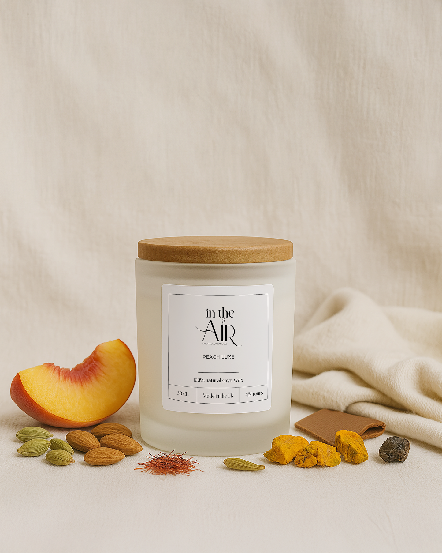 Peach Luxe Scented Soy Candle 260g