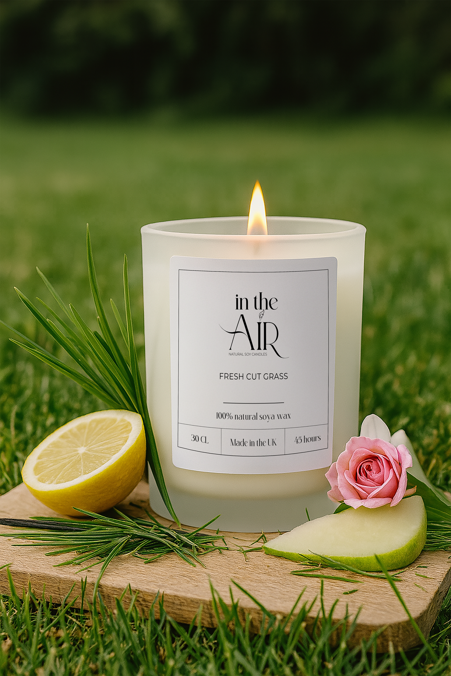 Fresh Cut Grass Scented Soy Candle 260g