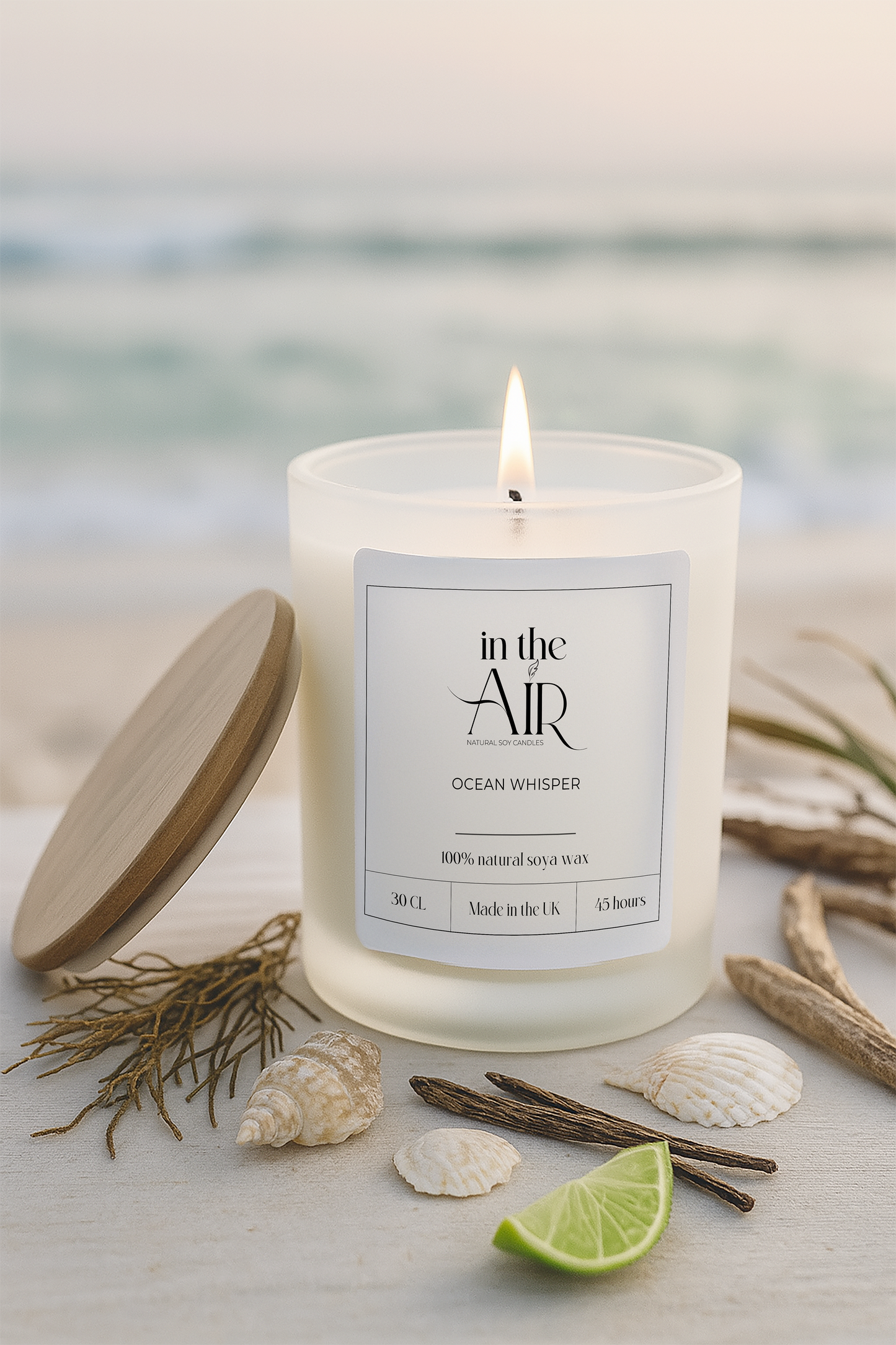 Ocean Whisper Scented Soy Candle 260g