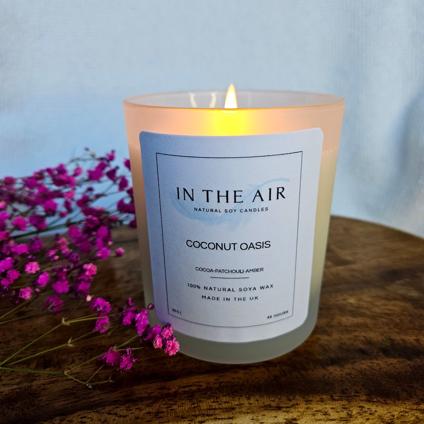 Coconut Oasis Candle | Pineapple, Orange & Almond | 100% Soy Wax | 45h Burn Time