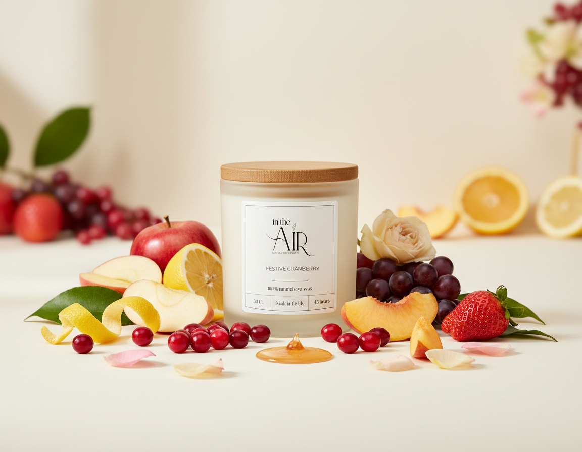 Festive Cranberry Luxury Soy Candle