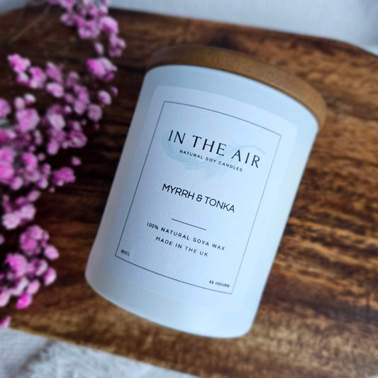 Myrrh & Tonka Candle | Warm, Rich & Spiced | 100% Soy Wax | 45h Burn Time