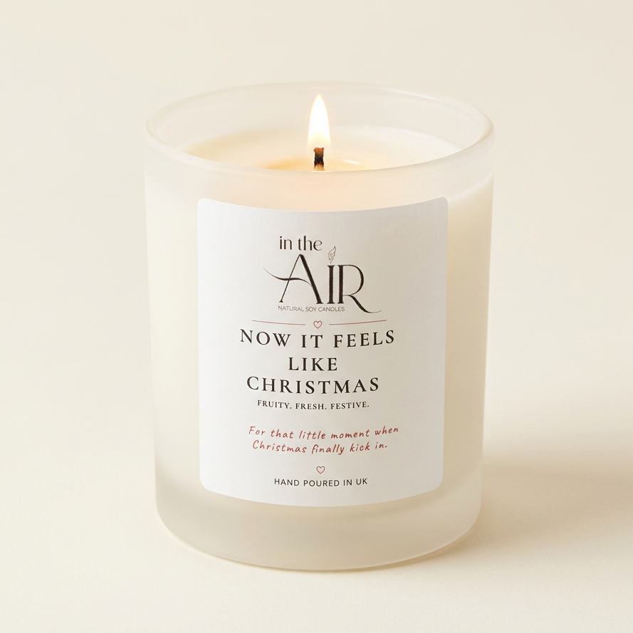 Now it Feels Like Christmas Soy Candle