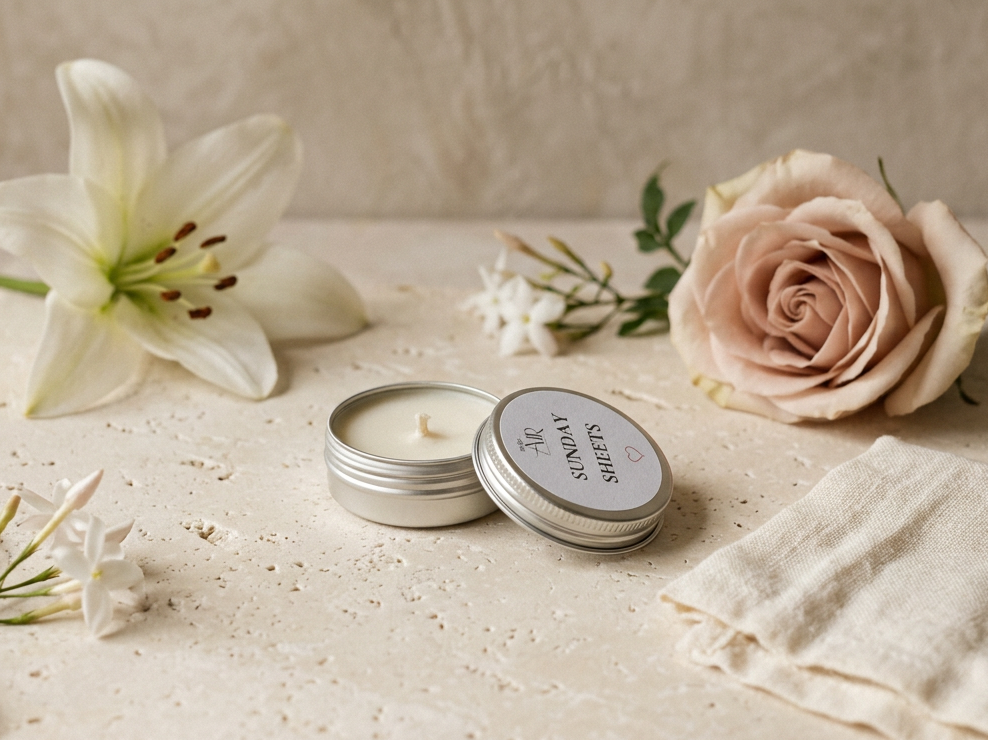 Sunday Sheets – 10g Soy Candle Sample