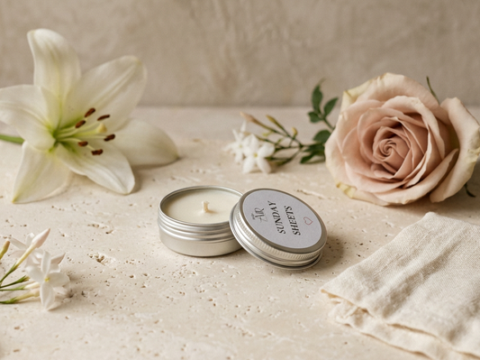 Sunday Sheets – 10g Soy Candle Sample