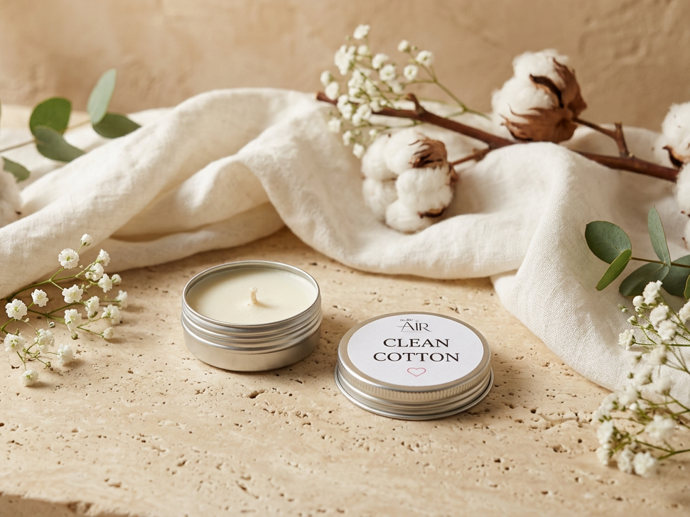 Clean Cotton – 10g Soy Candle Sample