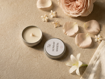 Sunday Sheets – 10g Soy Candle Sample